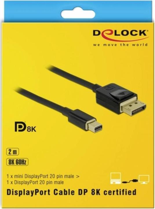 Produktbild Delock DisplayPort — Mini DisplayPort (2 m, DisplayPort, 1.4)