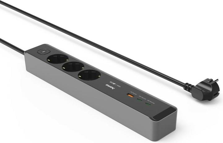 Produktbild Hama Steckdosenleiste 3-fach USB-C/A 100W PD 1,4m (3 x, CEE 7/3, 1.40 m)