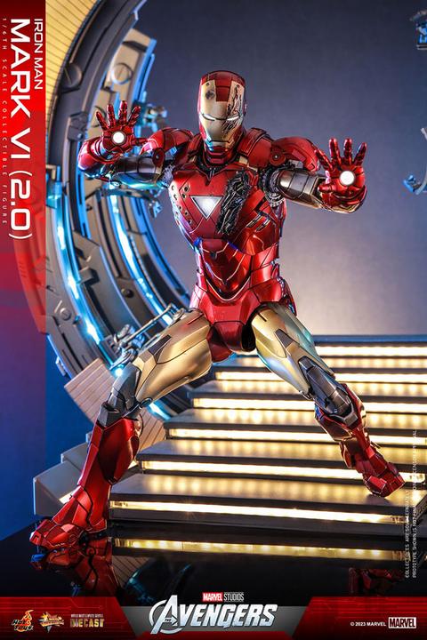 Actual product image Hot Toys Marvel's - The Avengers "Iron Man Mark VI (2.0)" 1/6 Diecast Action Figure 1/6