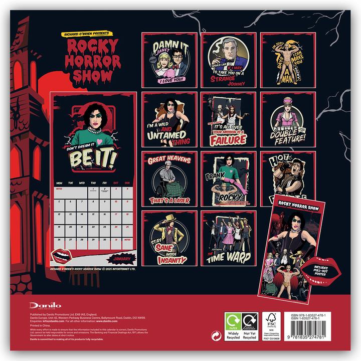 Produktbild Rocky Horror Show 2026 - Wandkalender (30.5 x 30.5 cm)