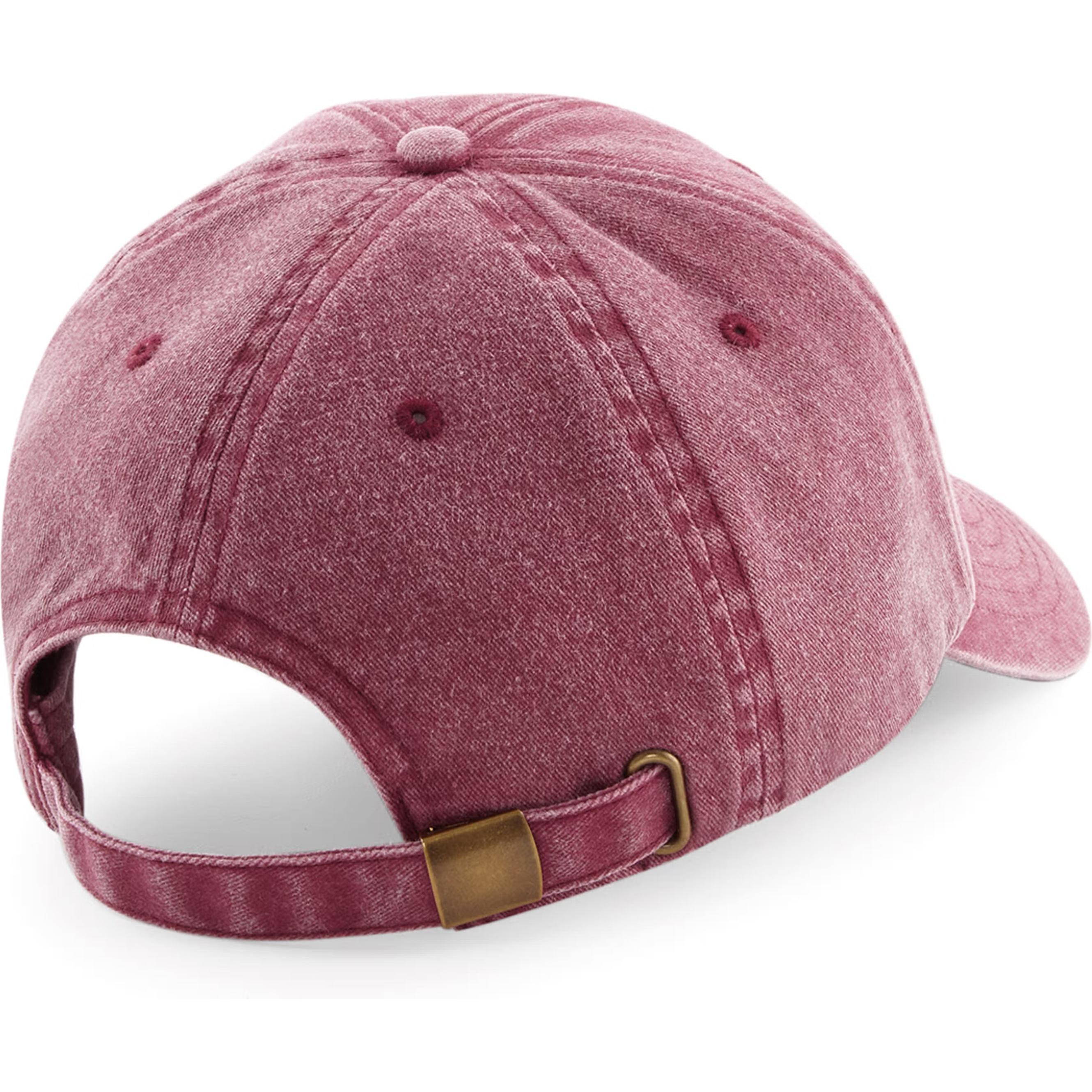 Beechfield, Cap, Vintage-Baseballkappe mit niedrigem Profil, Rot, (One Size)