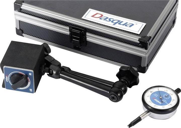 Produktbild Dasqua 7611-1010 Messuhr mit Magnetfuss 10 mm Ablesung: 0.01 mm