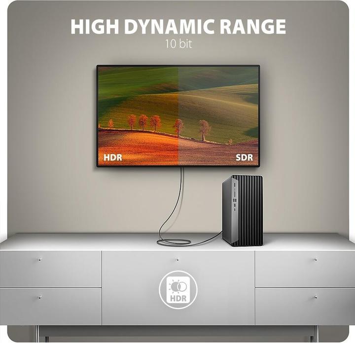 Actual product image Axagon RVD-HI20C2 DP > HDMI cable 1.8 m, 4K/60Hz (1.80 m)