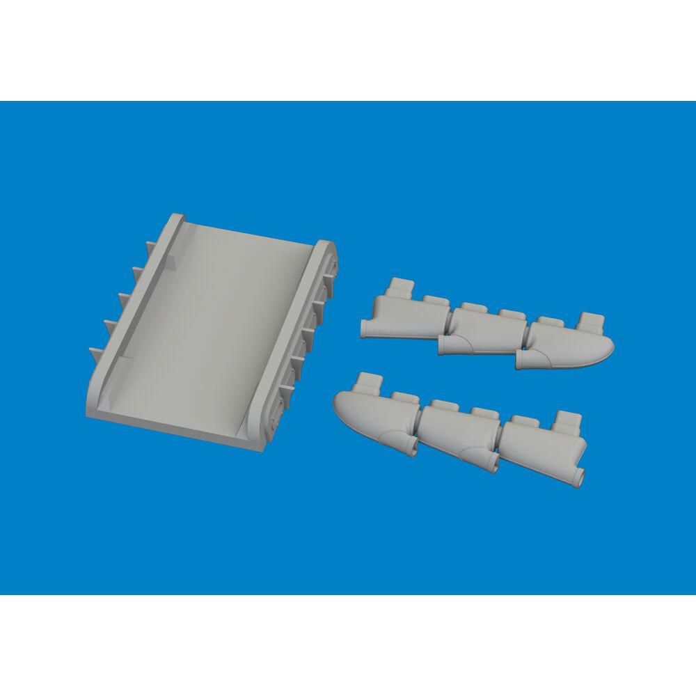 Eduard Spitfire Mk.I/II/V three-stacks exhaust rounded PRINT for IBG