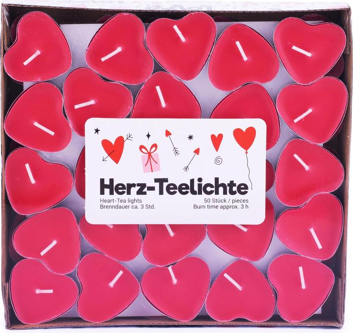 Produktbild Pajoma Teelichter in Herzform (50 Stk.)