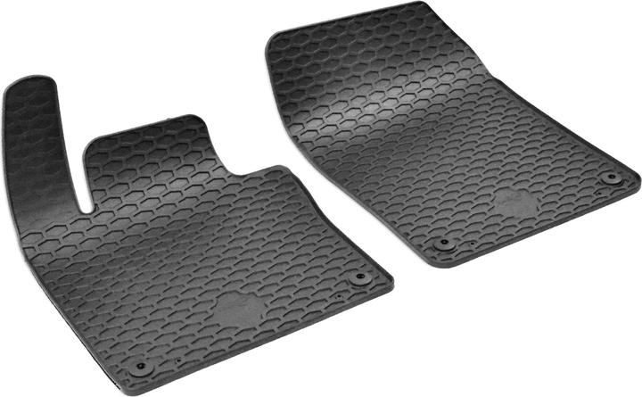 Walser Tapis en caoutchouc adaptables sur Citroen Berlingo/Opel Combo/Peugeot Rifter/Toyota Proace (2 tapis avant + 2 tapis arrière)