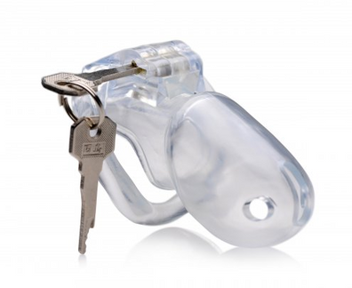 Produktbild Master Series Clear Captor Chastity Cage with Keys - Small