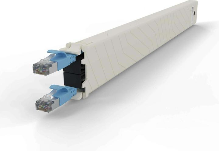 Produktbild PATCHBOX one / Cassette / 8RU / Cat 6A, STP, 0.8 m, Blau (STP, U/FTP, CAT6a, 0.80 m)