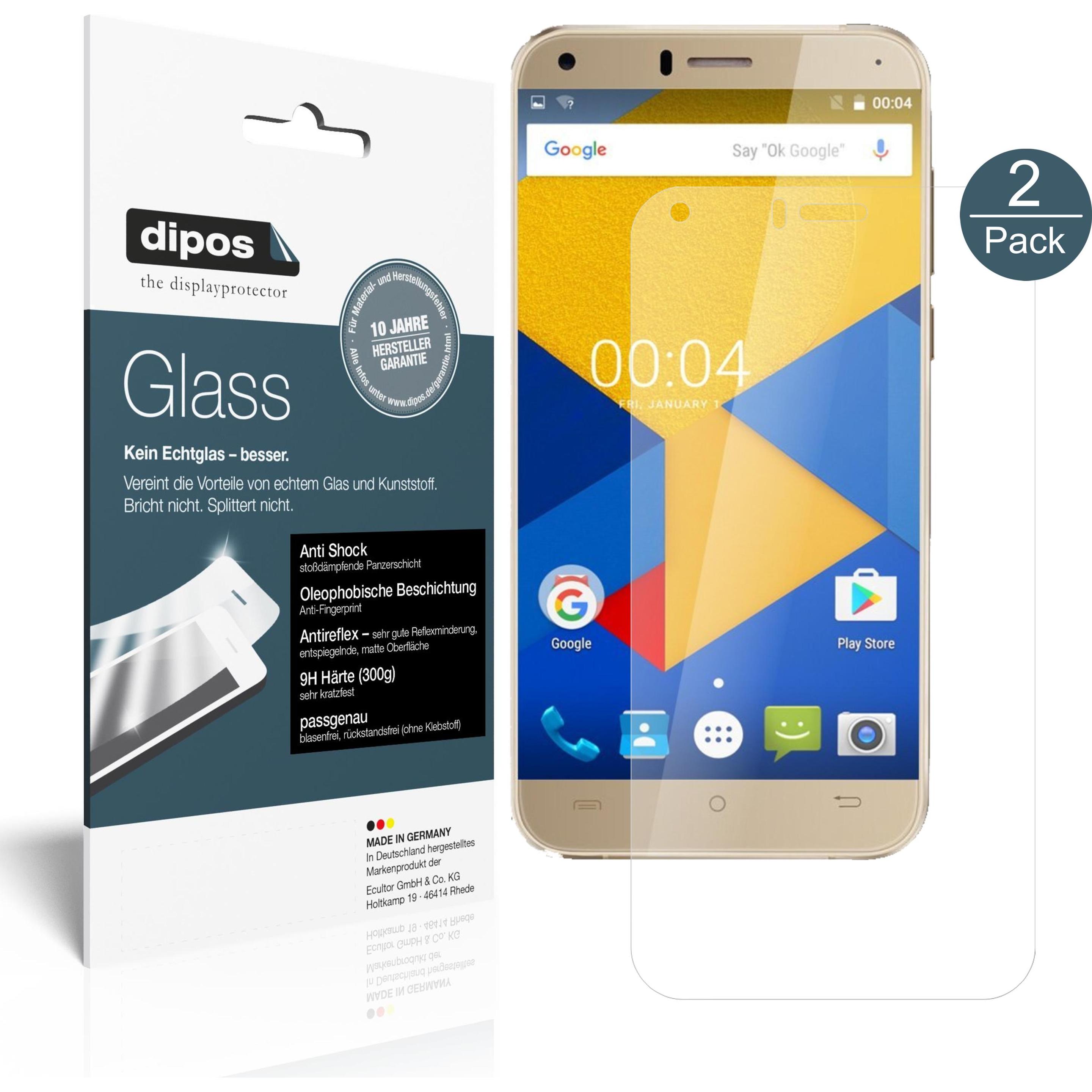 Dipos Displayschutz Anti-Shock (2 Stück, Cubot Manito), Smartphone Schutzfolie, Transparent