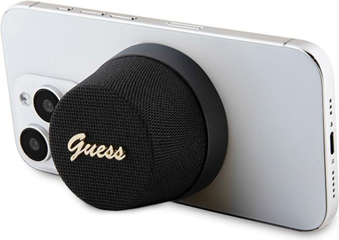 Actual product image Guess głośnik Bluetooth GUWSC3ALSMK Speaker Stand czarny/black Magnetic Script Metal (4 h, USB power delivery)