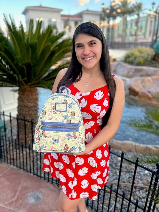 Actual product image Loungefly Lilo and Stitch Hula Dance Mini Backpack