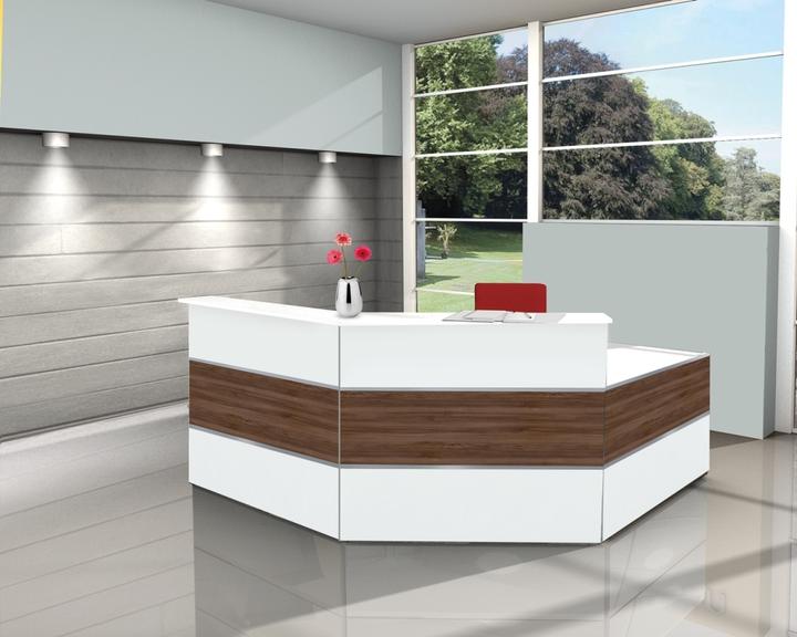 Produktbild Kerkmann Anbautheke weiss, nussbaum 140,0 x 92,0 x 108,0 cm (140 x 92 x 108 cm)