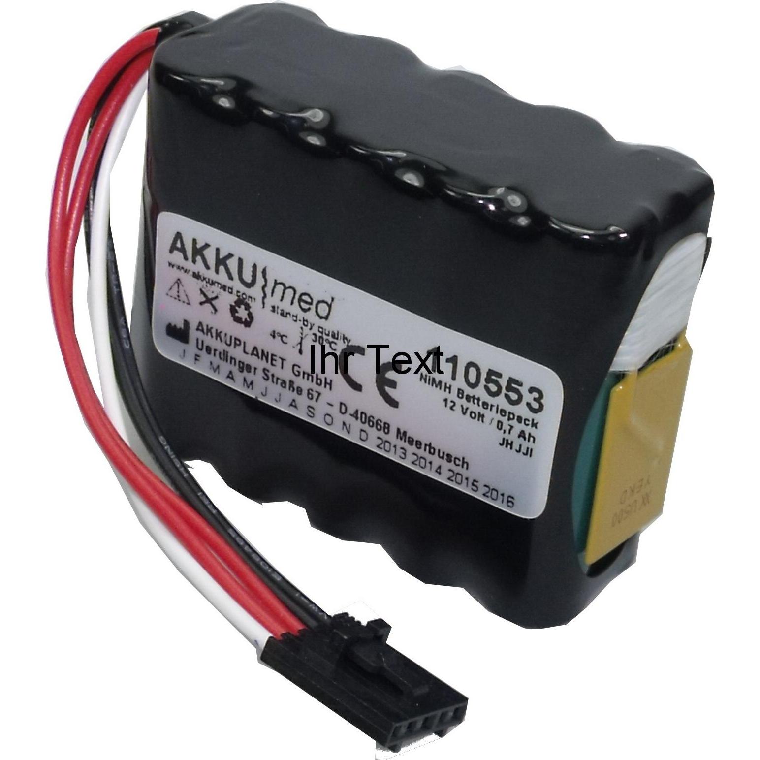 AccuCell NiMH Akku passend für Spacelabs Ultraview 1700 (700 mAh), Batterien + Akkus
