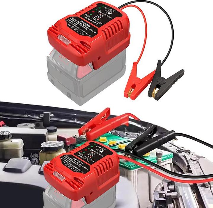 Lakuda Notladegerät für 12V-Starterbatterie mit Ihrer Milwaukee 18V Lithiumbatterie (100 A)
