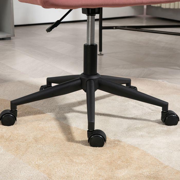 Produktbild Swisshandel24 Bürostuhl, Samtoptik, mit Armlehne, Rosa