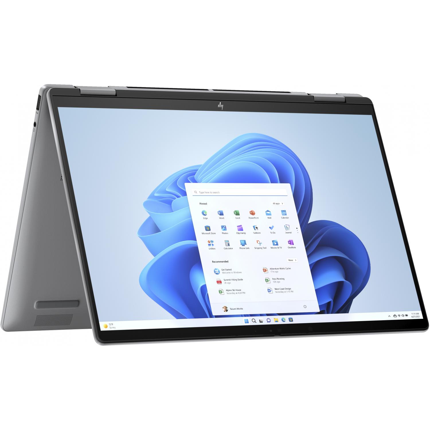 HP Envy x360 14-fc0075ng (14", Intel Core Ultra 7 155U, 16 GB, 1000 GB, DE), Notebook, Grau