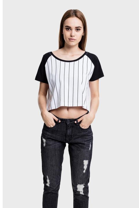 Image du produit Urban Classics Ladies Cropped Baseball Tee (S)