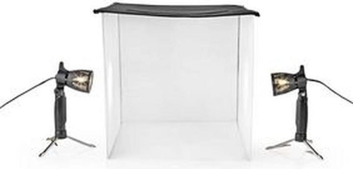 Produktbild Nedis Foto Studio Kit | 400 lm | Faltbar | Hintergründe inkl. | Tragetasche enthalten | Schwarz (Faltreflektor, 43 cm)