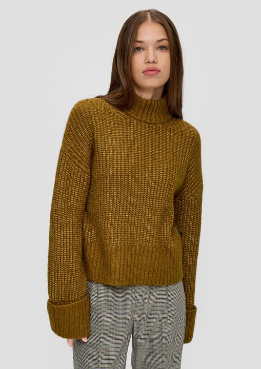 Produktbild s.Oliver Strickpullover Strickpullover mit Rollkragen (S, XS)
