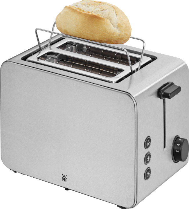 Produktbild WMF Stelio Doppelschlitz-Toaster mit Brötchenaufsatz und Bagel-Funktion
