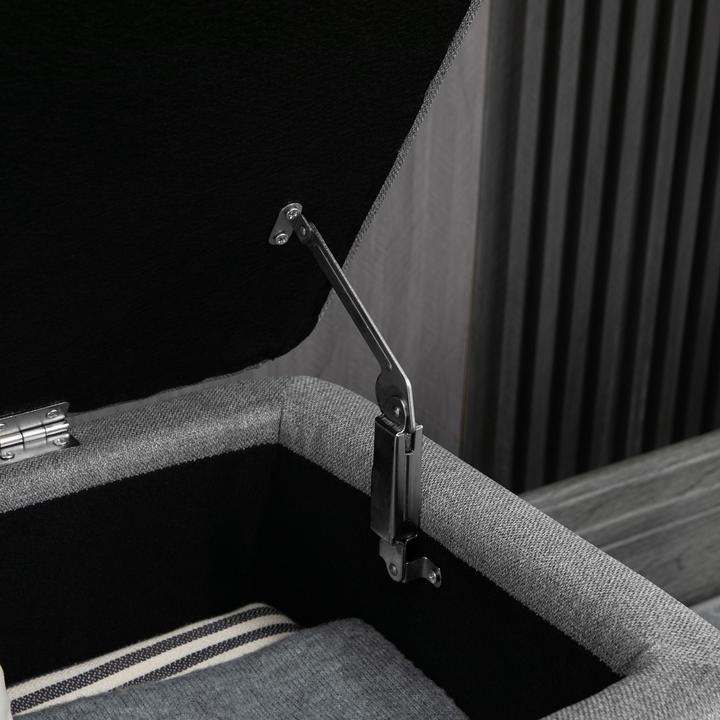 Image du produit Homcom Sitzbank Polyester, Stahl Grau (40 cm)