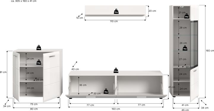Produktbild Xonox Home Ice (305 x 41 x 160 cm)