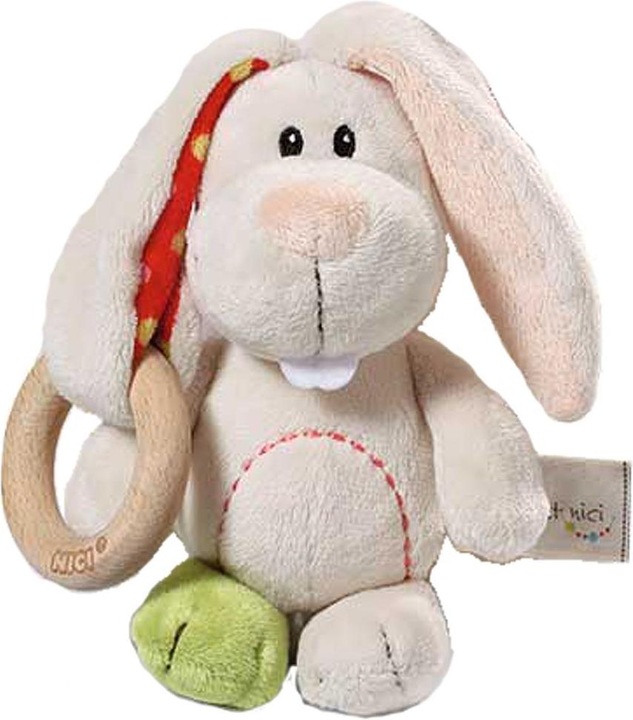 Actual product image NICI My First bunny Tilli with wooden ring