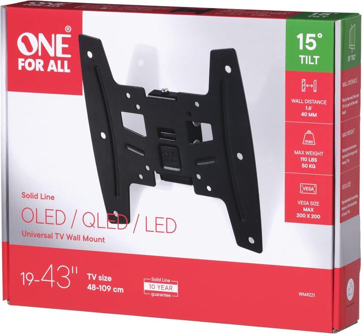 Actual product image One for All Solid WM4221 (Wall, 50 kg, 19" - 42")