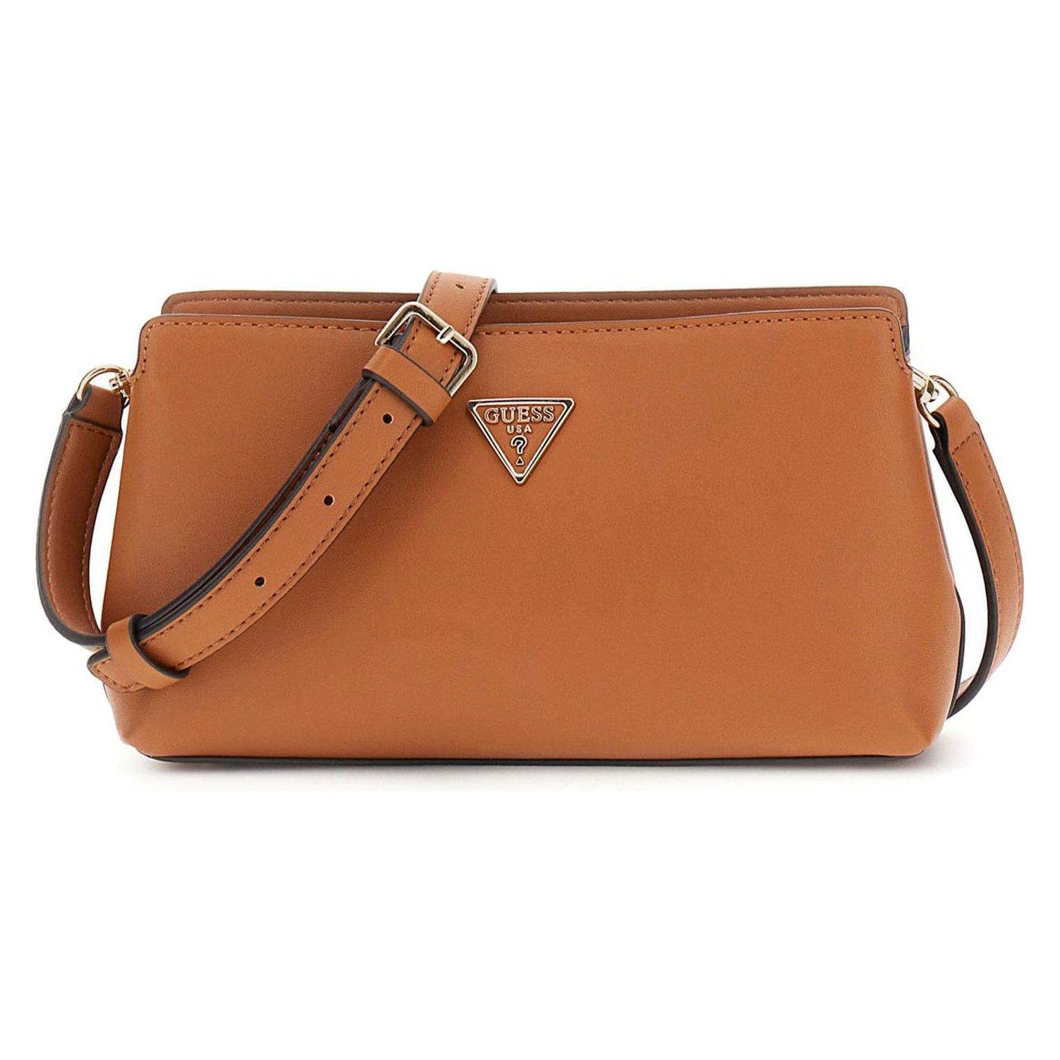 Guess, Damen, Handtasche, Talent Crossbody Top Zip, Braun
