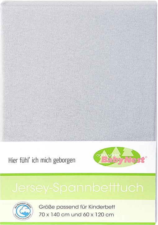 Produktbild Odenwälder Fix-Leintuch Jersey 90 x 40 cm, Hellgrau (40 x 90 cm)