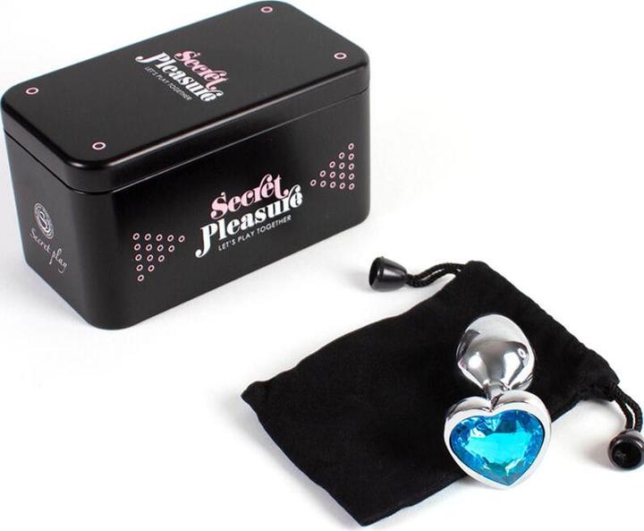 Image du produit Secret play Butt Plug En M?Tal Coeur Bleu Petite Taille 7 cm