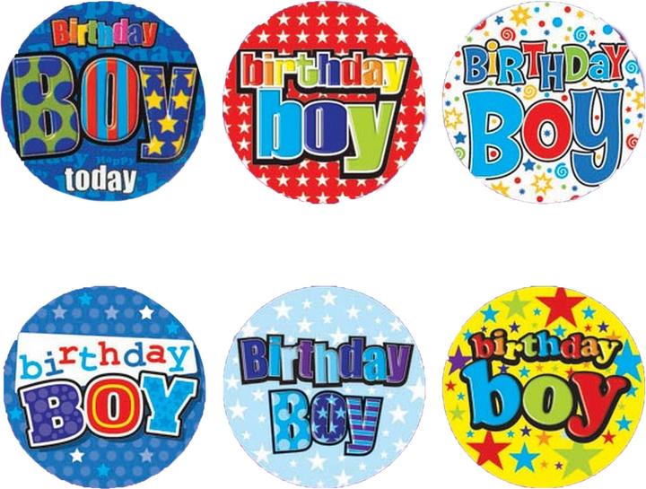 Image du produit Simon Elvin Badges avec design Birthday Boy 6 pièces