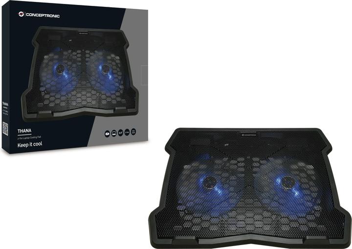 Produktbild Conceptronic THANA06B Notebook-Kühlpad 39,6 cm (15.6" ) Schwarz