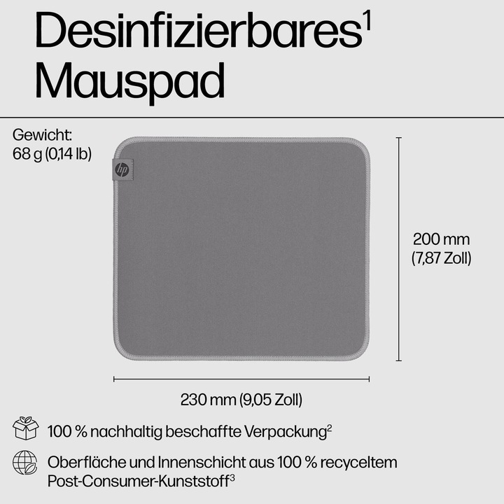 Produktbild HP 100 Sanitizable Mouse Pad (P)