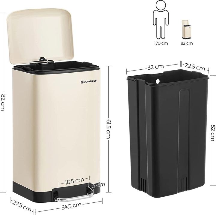 Image du produit Songmics Poubelle (30 l)