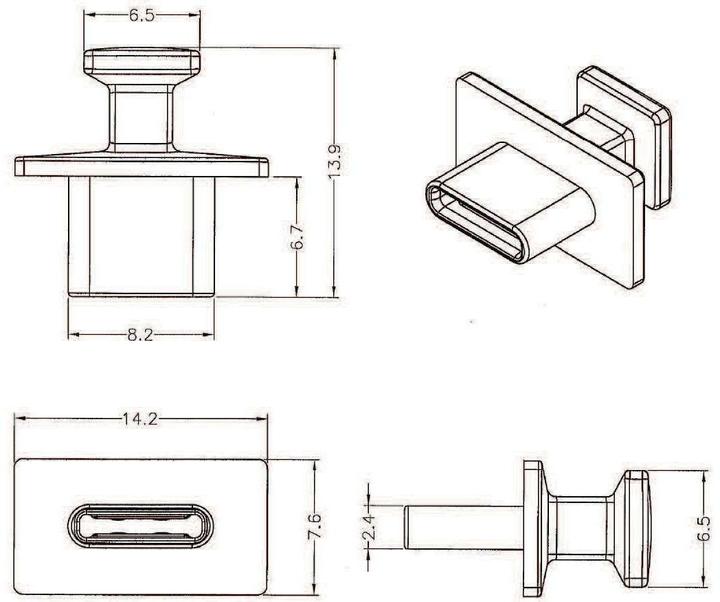 Image du produit Delock Couverture anti-poussière USB de type C, 10 pièces