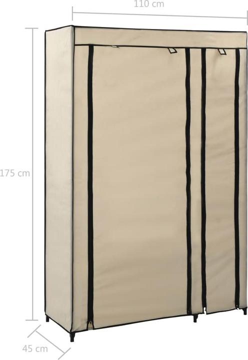 Produktbild vidaXL Stoffschrank (110 x 45 x 175 cm)