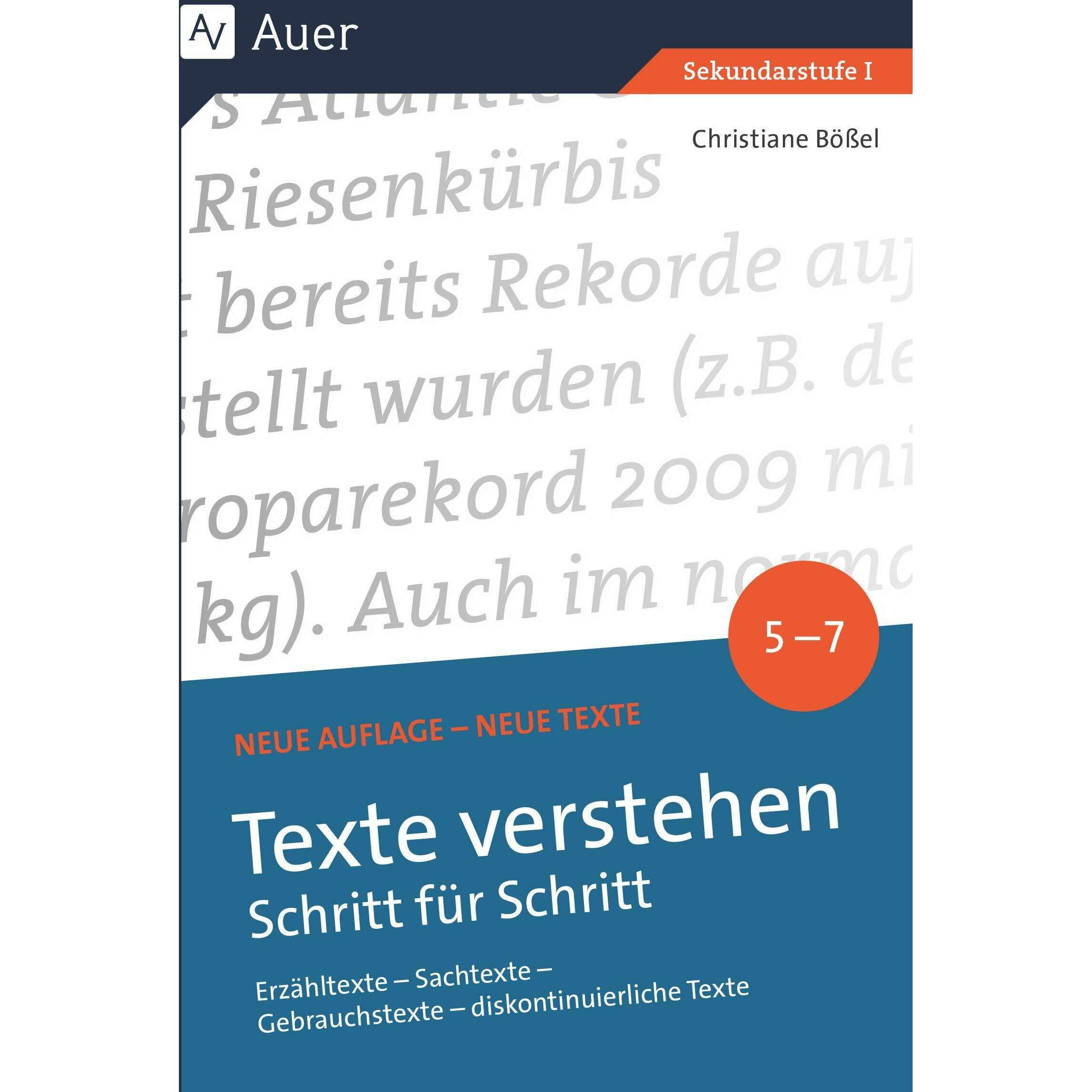 Bössel:Texte verstehen - Schritt für Sch, Schulbücher von Christiane Bössel