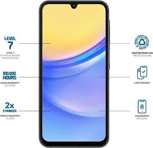 Produktbild Eiger Schutzglas 2.5D Galaxy A16 (1 Stück, Samsung Galaxy A16)