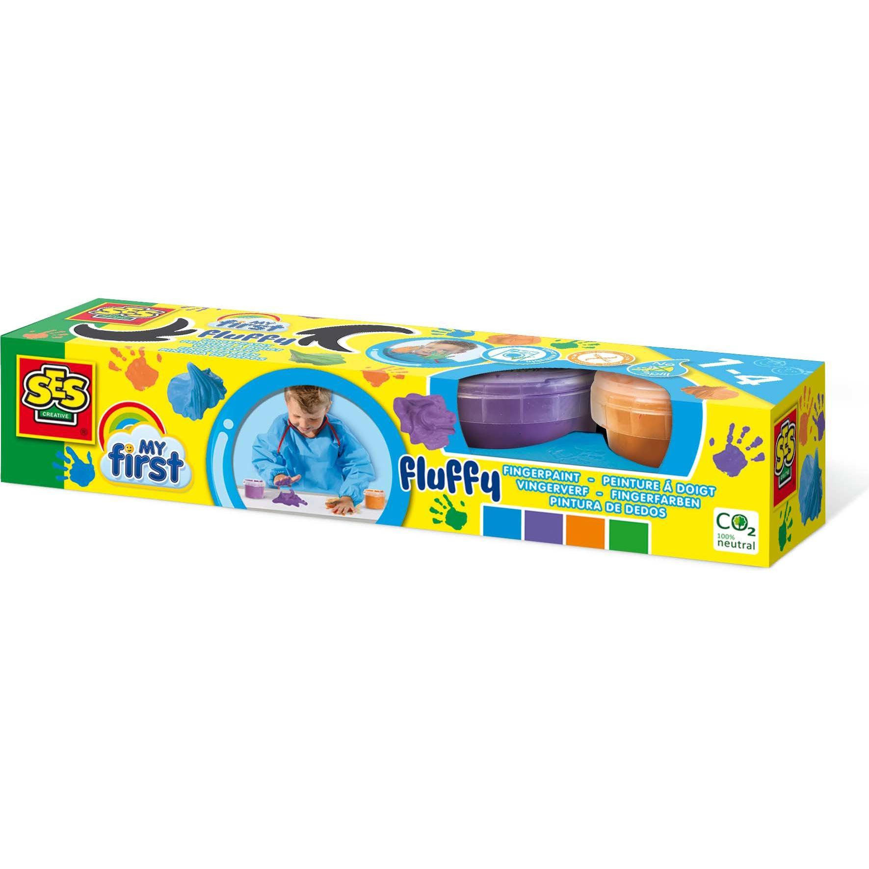 Ses, Künstlerfarbe + Bastelfarbe, My First - Flauschige Fingerfarbe (Multicolor, 440 ml)