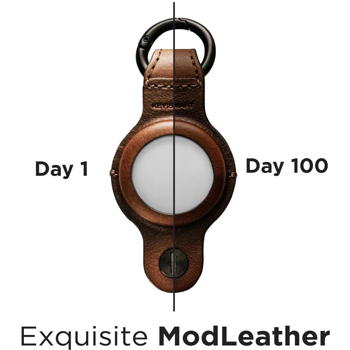 Thumbnail - Key Smart Air Leather Schlüsselhalter für Apple AirTag, Tracker Zubehör, Braun