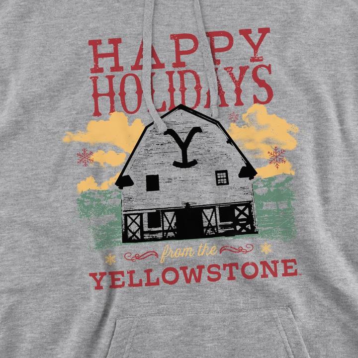 Produktbild Yellowstone Happy Holidays Kapuzenpullover weihnachtliches Design (M)