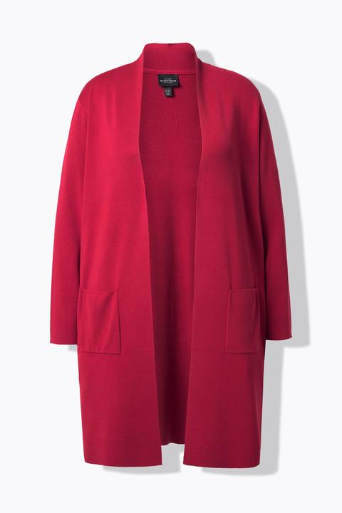 Produktbild Ulla Popken Strickjacke, lange, offene Form, weicher Feinstrick (54)