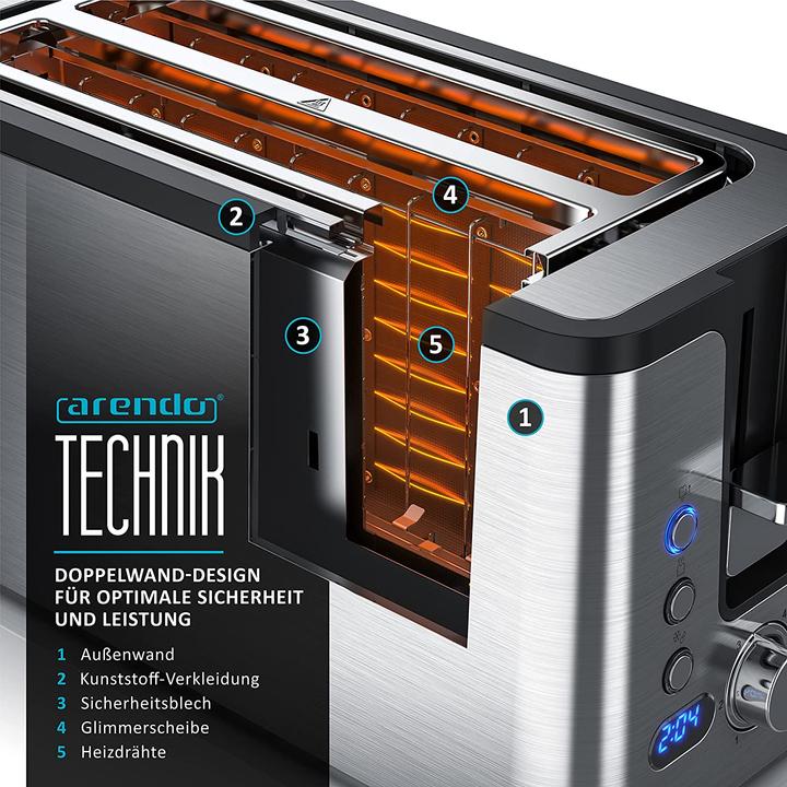 Immagine prodotto Arendo Tostapane lungo slot 4