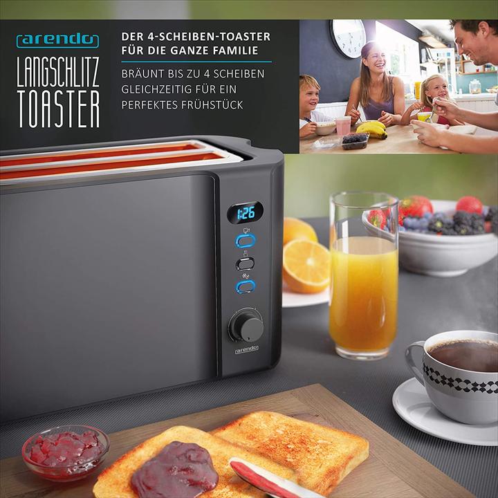 Produktbild Arendo Toaster, 1500W Cool Grey