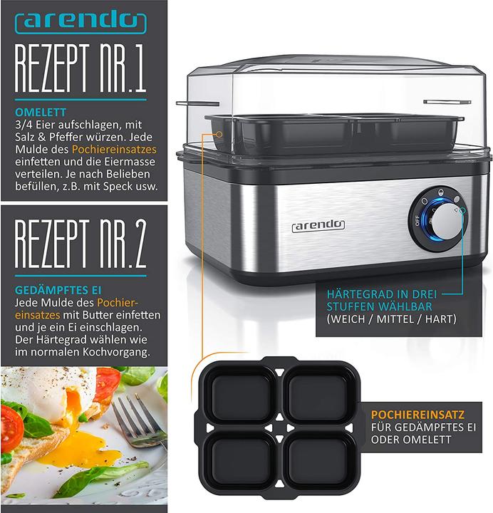 Produktbild Arendo Eierkocher, Silber