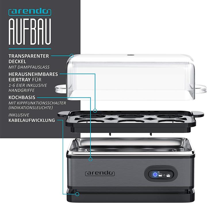 Actual product image Arendo Egg boiler A: Cool Grey