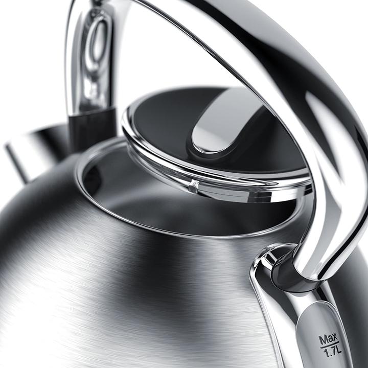 Image du produit Arendo Bouilloire C : argent, 1,7 litre (1.70 l)