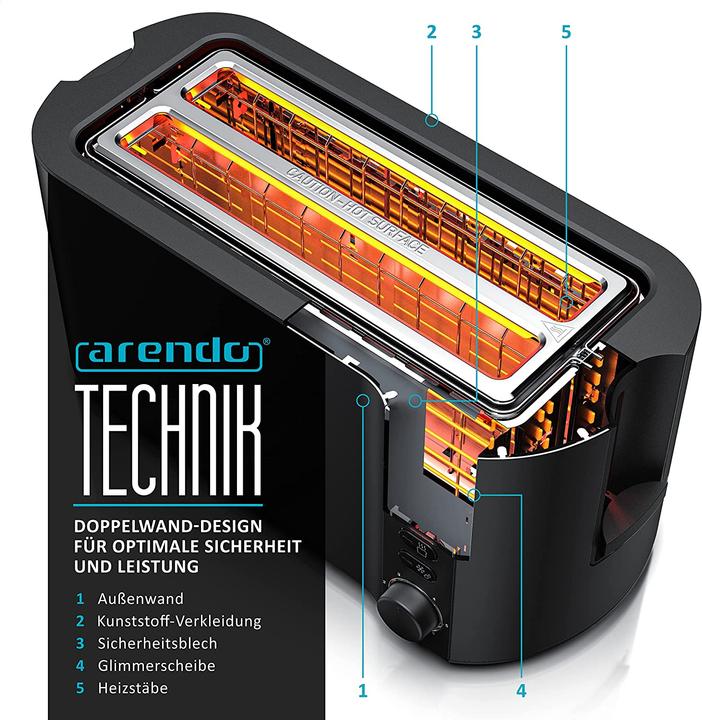 Actual product image Arendo Toaster C: Black