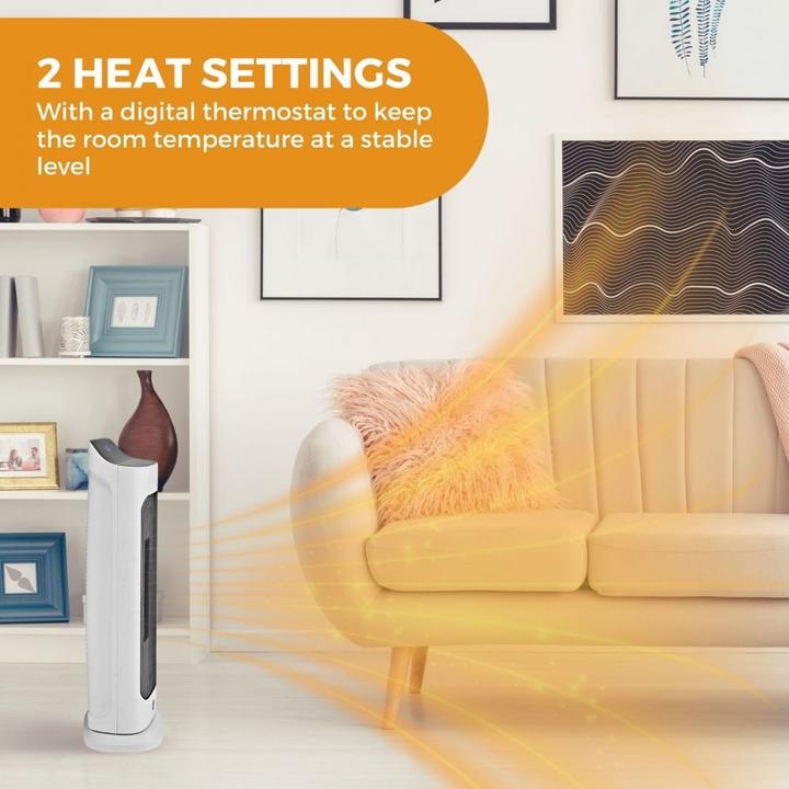 Actual product image Nedis SmartLife ceramic PTC fan heater | Wi-Fi | 2000 W | 2 heat settings | oscillation | display (2000 W)